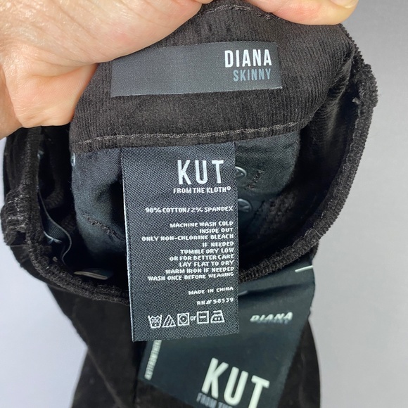 Kut from the Kloth Womens Diana Skinny Corduroy Pant In Bean Brown Size 2 - Picture 12 of 12